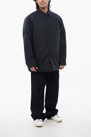 Puffer Jacket With Collar And Strap Closure