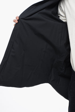 Puffer Jacket With Collar And Strap Closure