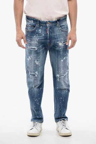 Delavé Denim Bro Fit Jeans with All-Over Crystals 18cm