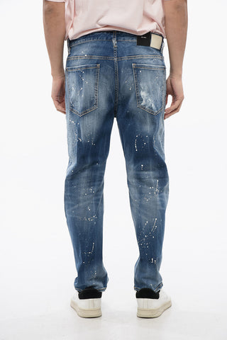 Delavé Denim Bro Fit Jeans with All-Over Crystals 18cm