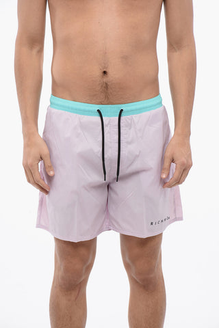 Two-Tone Boxer Swim Briefs