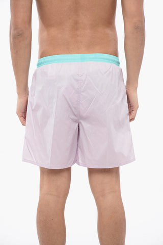 Two-Tone Boxer Swim Briefs