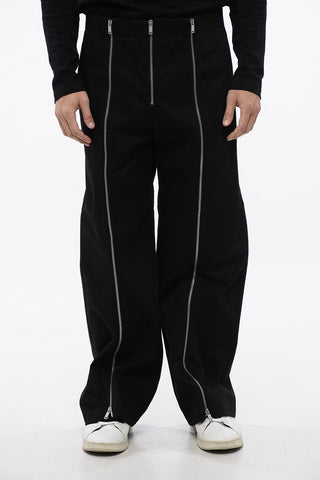 Pantaloni A Vita Alta Con Zip