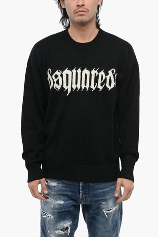 Alpaca Blend Sweater with Contrast Logo