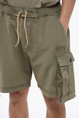 Brushed Cotton Cargo Shorts with Rope Drawstring