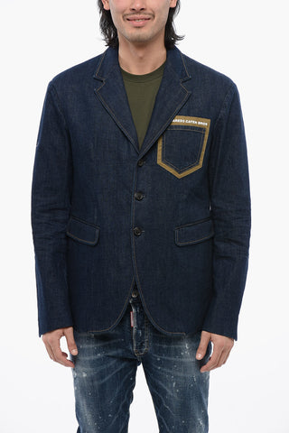 Denim Blazer CATEN BROS with Exposed Seams