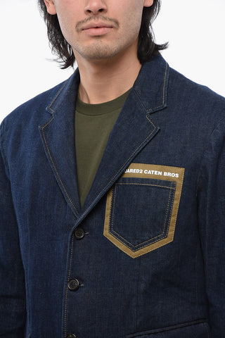 Denim Blazer CATEN BROS with Exposed Seams
