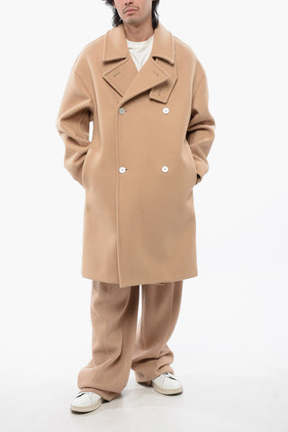 더블 브레스티드 울 코트