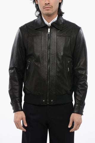 Bomber In Pelle MUZAN Con Dettagli Borchie