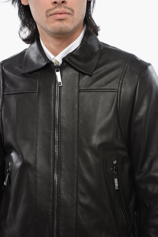 Bomber In Pelle MUZAN Con Dettagli Borchie