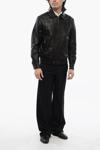 Bomber In Pelle MUZAN Con Dettagli Borchie