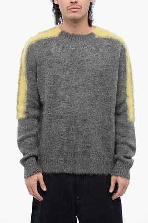 Wool Sweater with Contrasting Bands