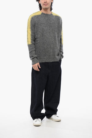 Wool Sweater with Contrasting Bands