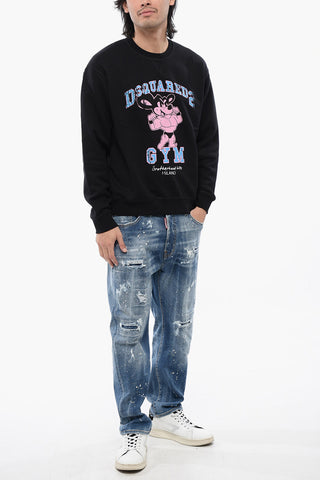 Crew Neck Cool Fit D2 GYM Brushed Cotton Sweatshirt