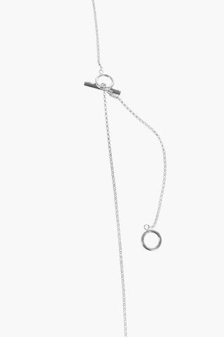 Silver HAILSTORM Necklace with Interchangeable Silk Straps