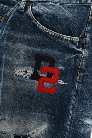 Distressed Denim MARINE Shorts