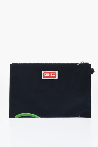 PARIS Pochette POPPY in Twilli di Cotone con Maxi Ricamo