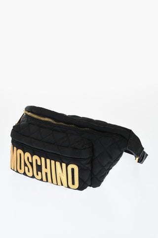 Quilted Nylon Bum Bag with Golden Logo