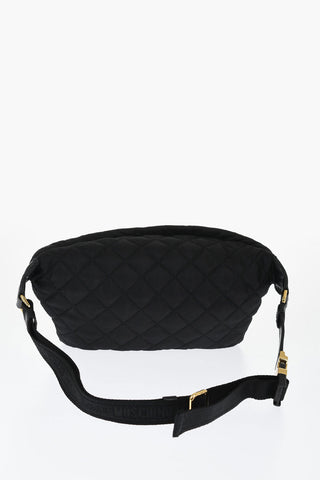 Quilted Nylon Bum Bag with Golden Logo