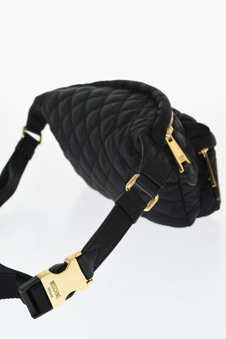 Quilted Nylon Bum Bag with Golden Logo