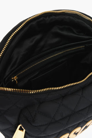 Quilted Nylon Bum Bag with Golden Logo