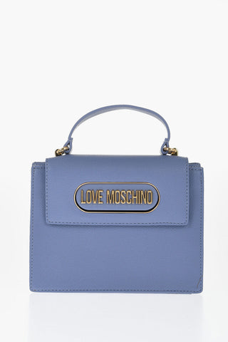 LOVE Borsa in Pelle Vegan Martellata con Logo Effetto Dorato