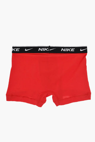Set 3 Boxer in Cotone Stretch con Logo a Contrasto