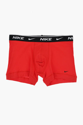 Set 3 Boxer in Cotone Stretch con Logo a Contrasto