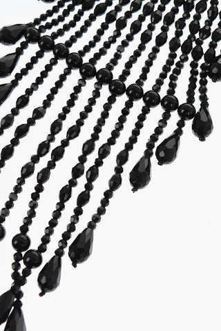Collana Plastron Impreziosita da Perline e Dettagli in Metallo