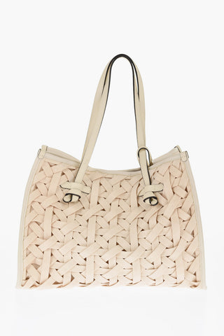 Braided MARCELLA CLUB Tot Bag with Leather Trims
