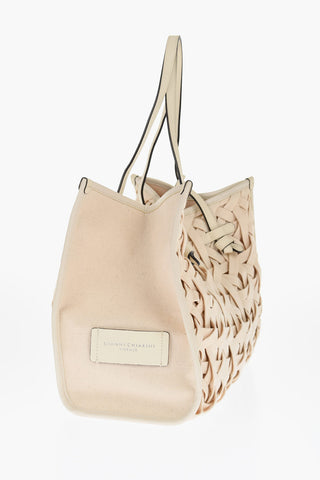 Braided MARCELLA CLUB Tot Bag with Leather Trims