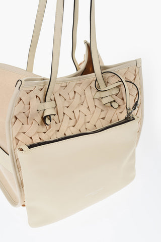Braided MARCELLA CLUB Tot Bag with Leather Trims