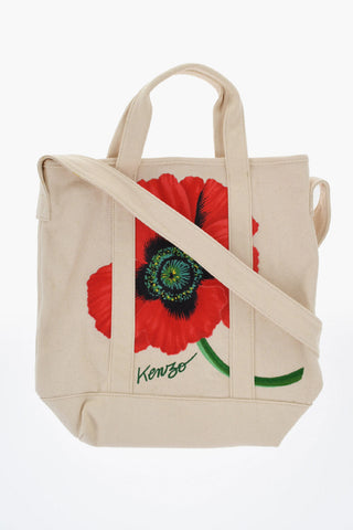 Cotton Twill Tote Bag with Maxi Embroidery