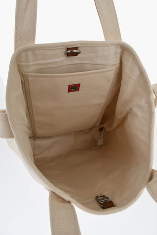 Cotton Twill Tote Bag with Maxi Embroidery