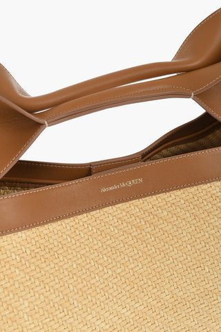 Leather and Raffia THE BOW Maxi Tote Bag