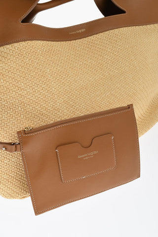 Leather and Raffia THE BOW Maxi Tote Bag