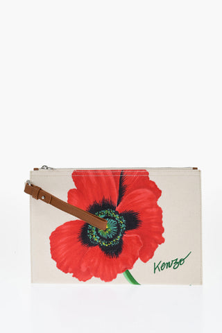 Cotton Twill Pouch With Embroidery