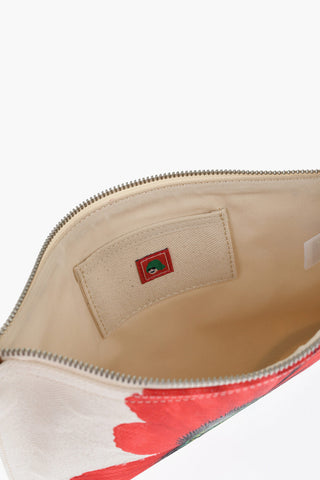 Cotton Twill Pouch With Embroidery