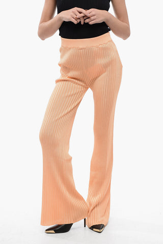 High-Waisted Flared Trousers