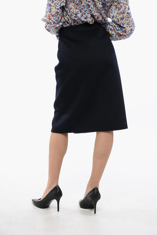 Angora Blend Longuette with Leather Belt