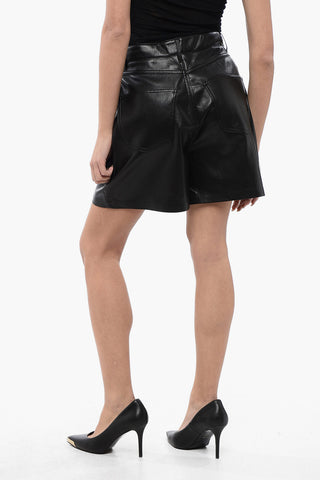 High Waisted Faux Leather ZOSHA Shorts
