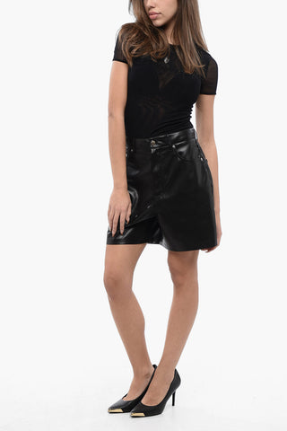 High Waisted Faux Leather ZOSHA Shorts