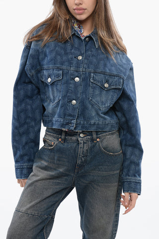 ETOILE Denims Cropped Jacket with Delavé Motif