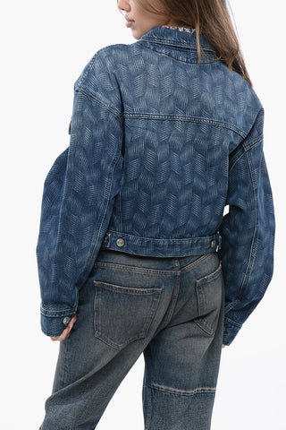 ETOILE Denims Cropped Jacket with Delavé Motif