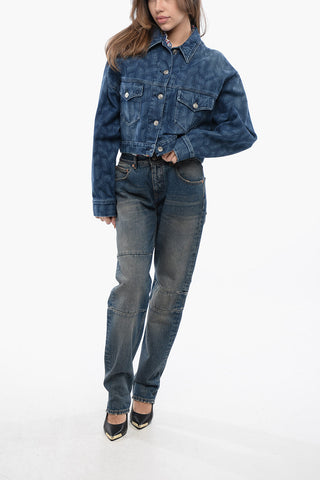 ETOILE Denims Cropped Jacket with Delavé Motif
