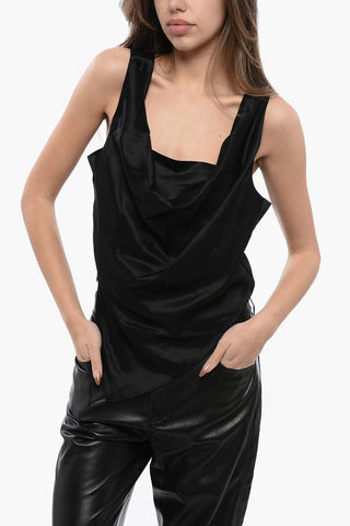 Asymmetrisches Top aus Satin