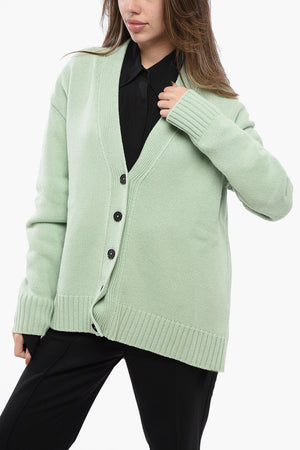 Cardigan aus Cashmere-Mix mit Asymmetrischem Saum