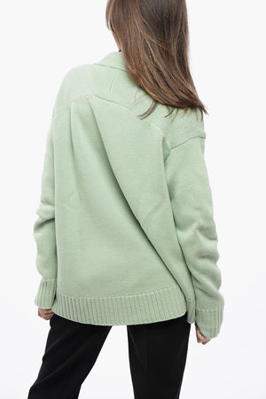Cardigan aus Cashmere-Mix mit Asymmetrischem Saum