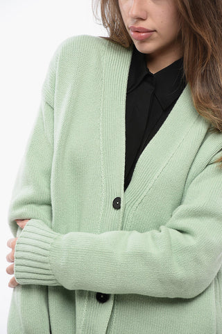 Cardigan aus Cashmere-Mix mit Asymmetrischem Saum