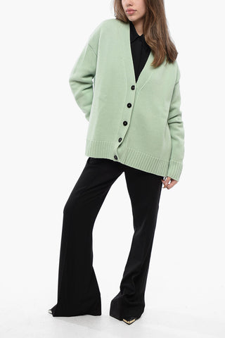 Cardigan aus Cashmere-Mix mit Asymmetrischem Saum